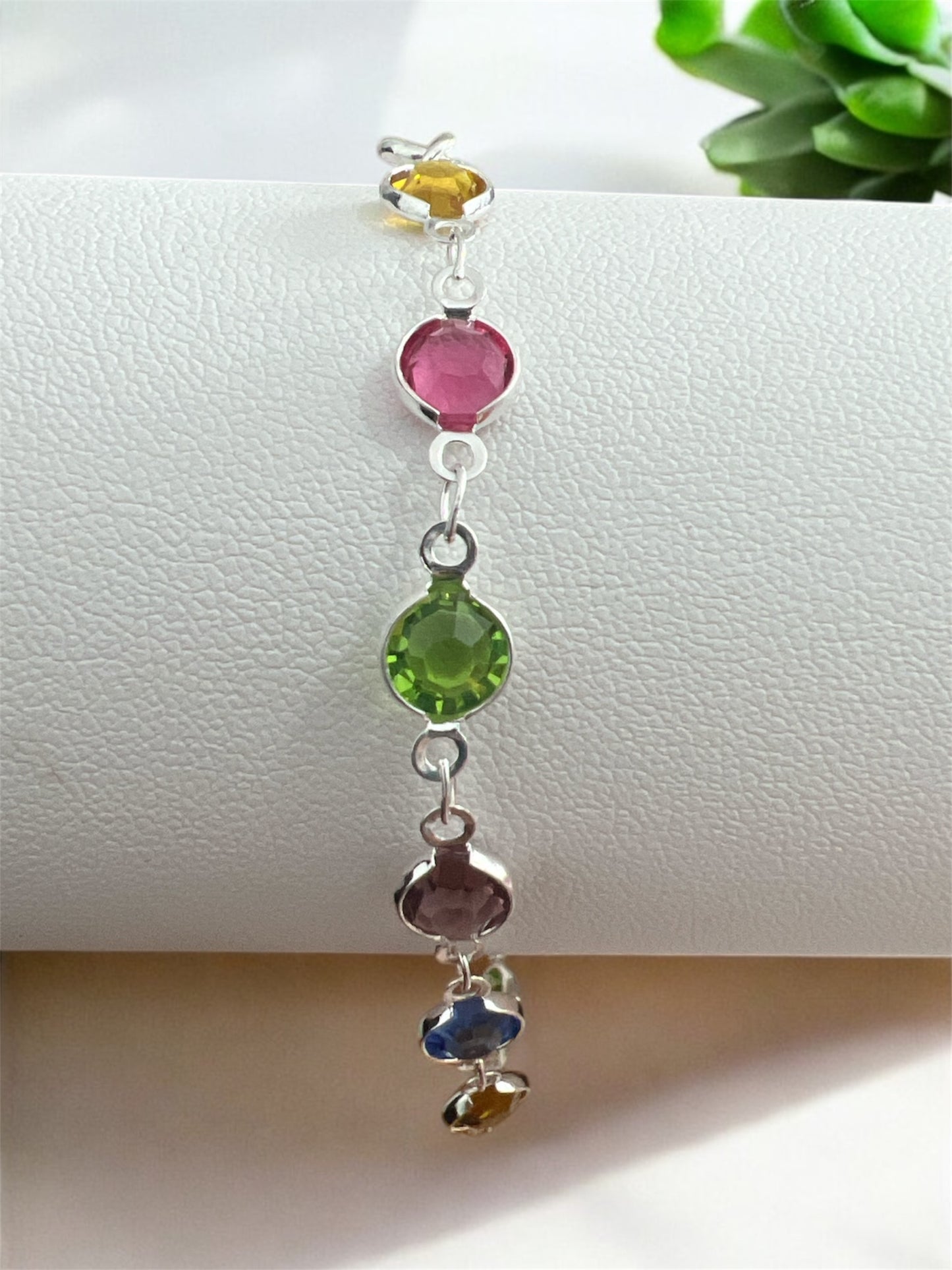 Pulsera Plata Multicolor