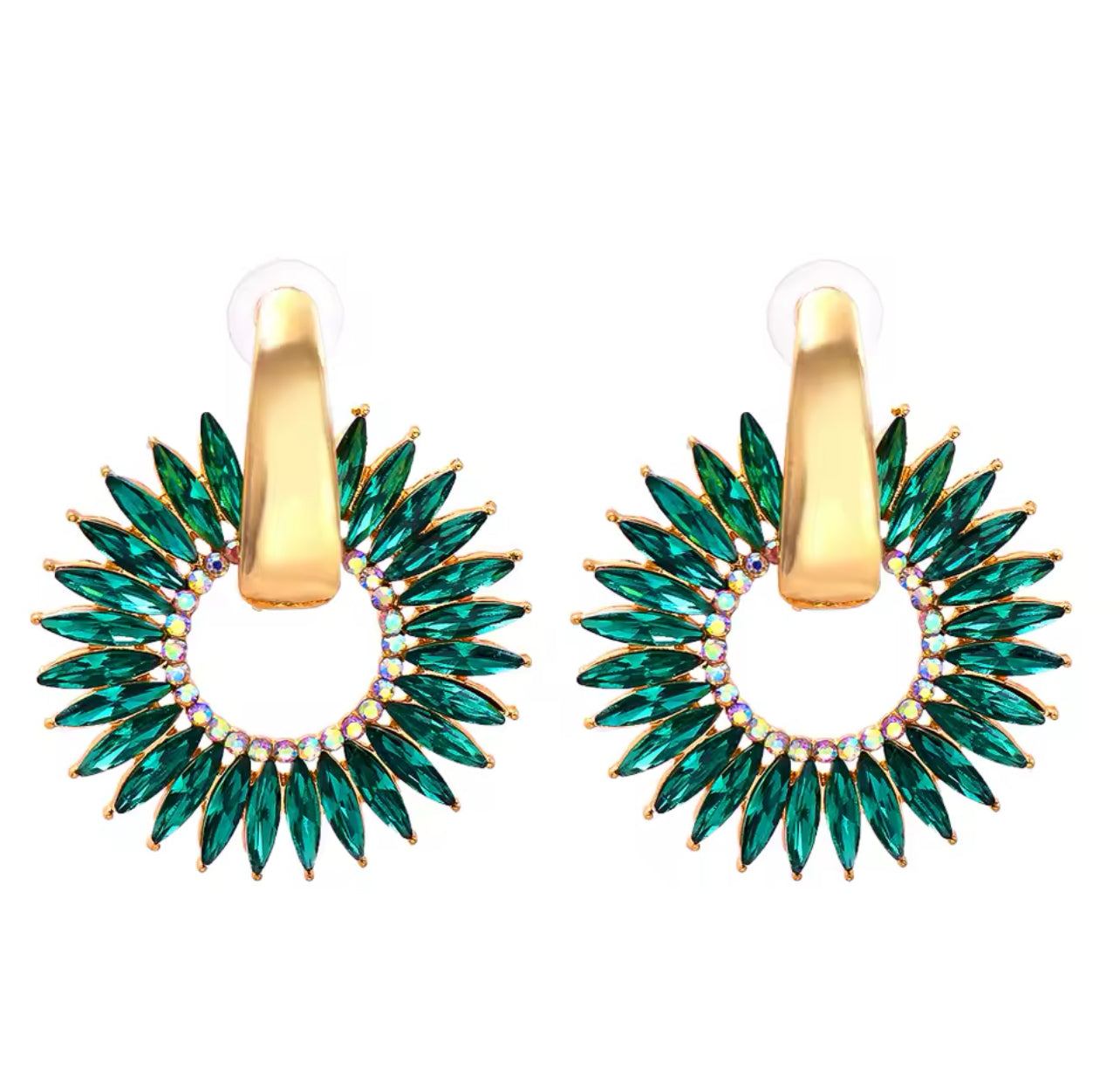 Aros con Cristal de Colores