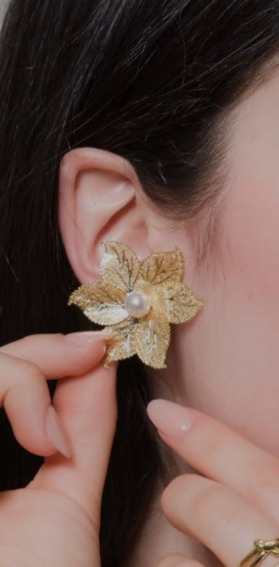 AROS FLOR CON PERLA