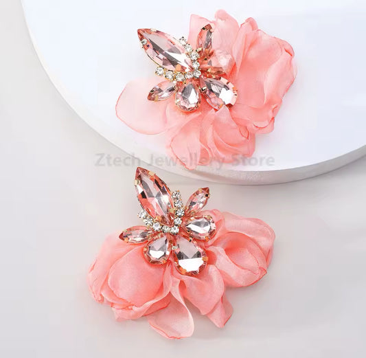 Aros con Cristal de Colores