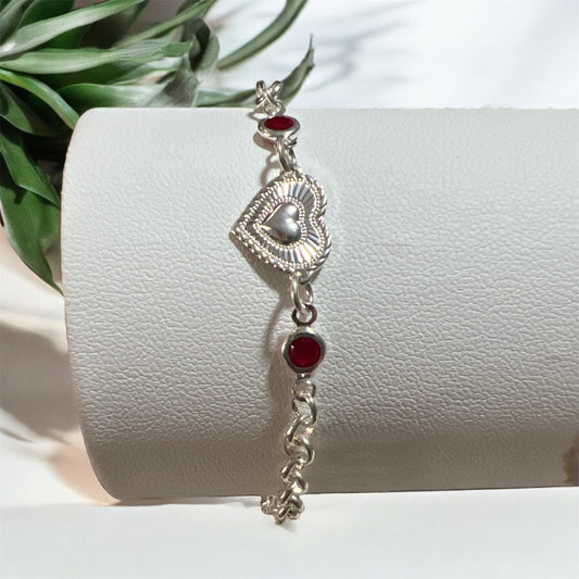 Pulsera de Plata 925 corazón
