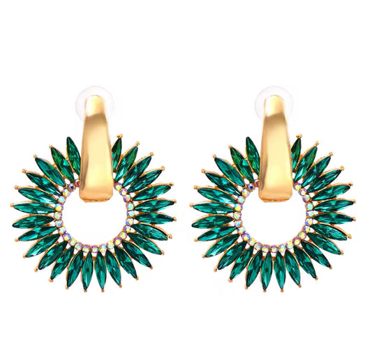 Aros con Cristal de Colores