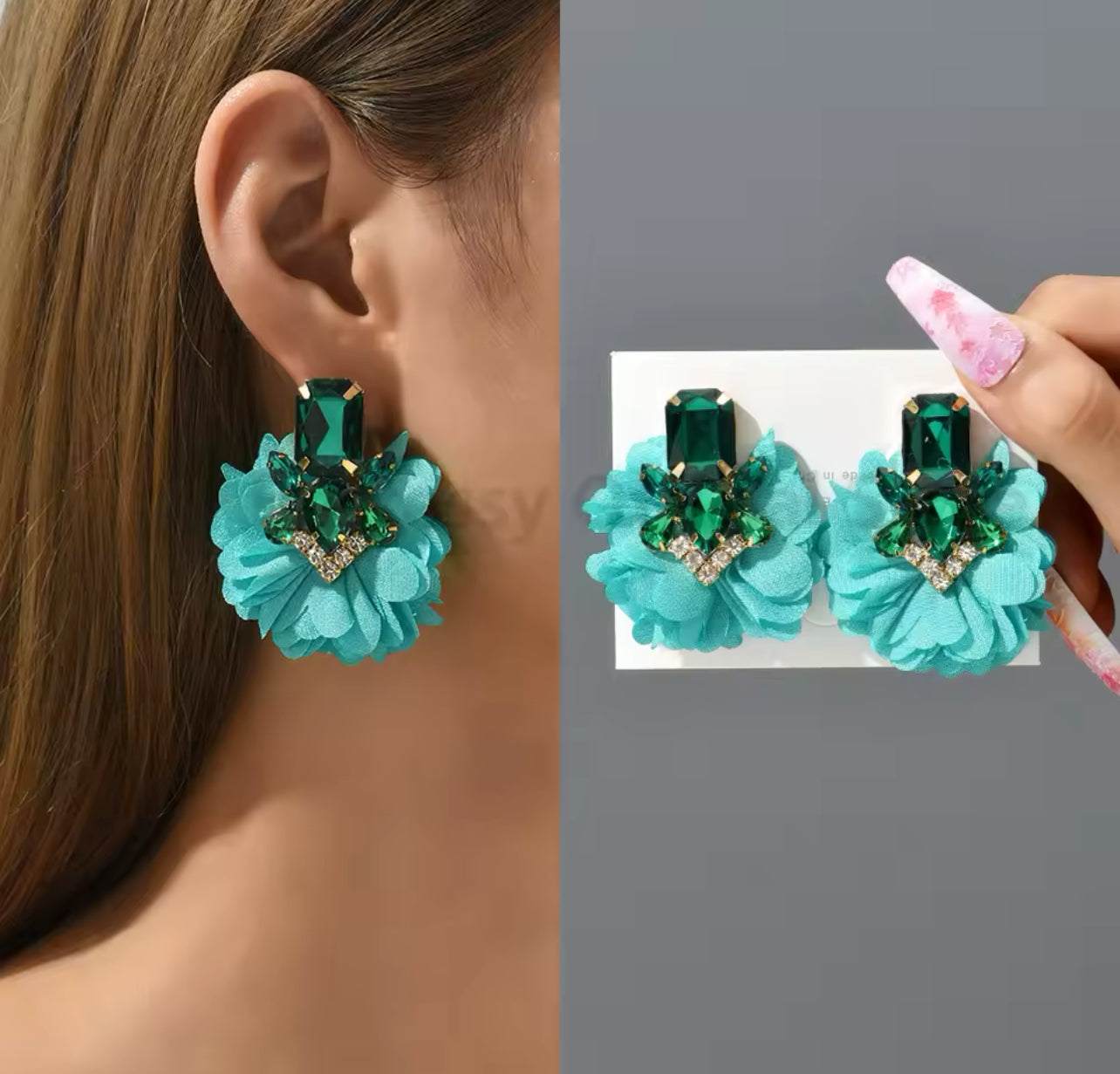 Aros con Cristal de Colores