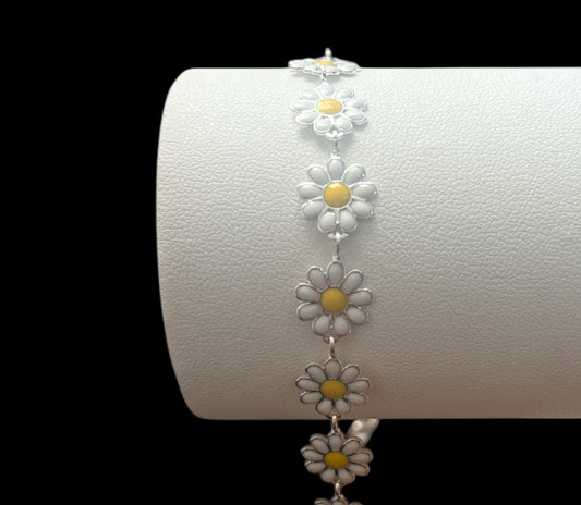 Pulsera de plata 925 Flores