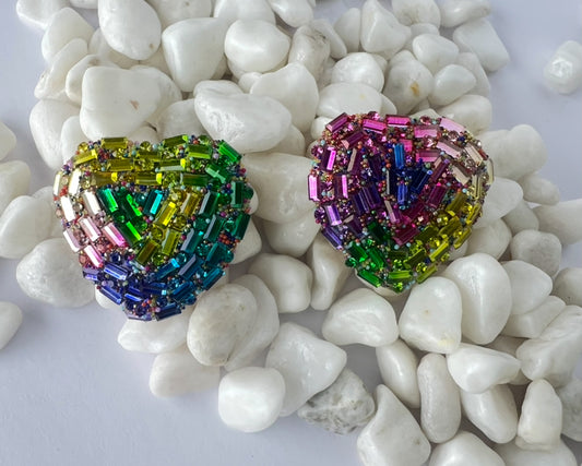 Aros Cristal Corazon